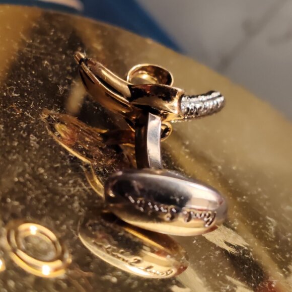 New Paul Smith Cufflinks Banana Authentic Gold Silver Tone No Box - Picture 7 of 11